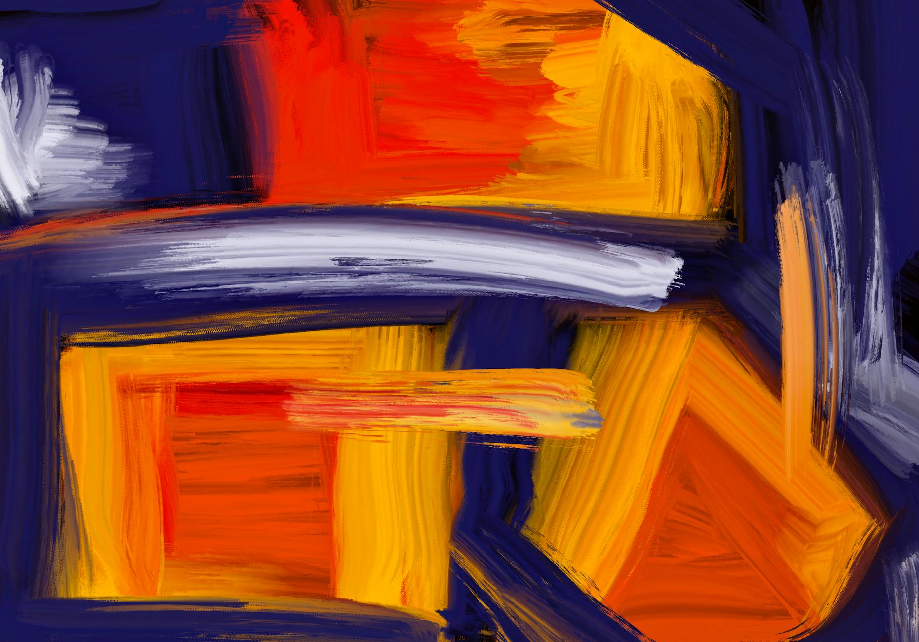 close up of a colorful abstract painting